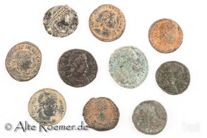 Lot von 10 römischen Münzen aus Rheinländischer Sammlung