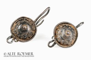 Buy Roman silver earrings with shield