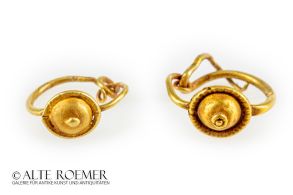 Buy Roman gold earrings with shield
