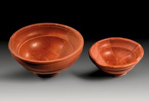Two Roman Terra Sigillata bowls with potters' marks from the Rhineland