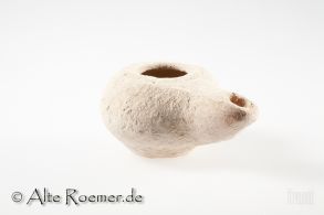 Griechische Lampe mit hohem rundem Körper