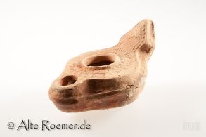 Samaritanische Öllampe mit dreieckförmigem Henkel