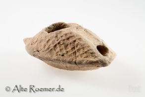 Spätsamaritanische Öllampe mit rundem Einfüllloch