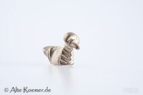 Applike aus Silber, Form eines Vogels