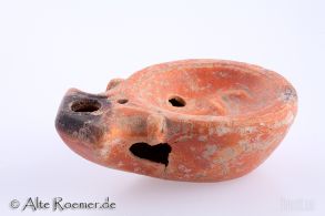 Römische Öllampe mit Kranich