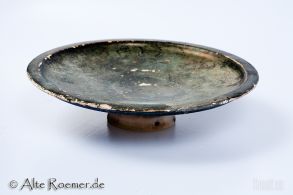 Griechische Platte, schwarz-glasierte Keramik