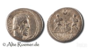 Titurius Sabinus denarius - murder of Tarpeia