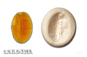 Buy ancient roman intaglio with Athena and Nike