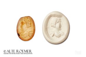 Roman intaglio with bust