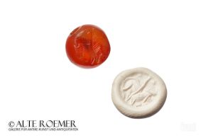 Sasanian stamp seal with winged horse