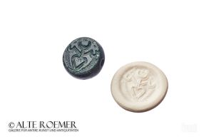 Sasanian stamp seal of green jasper