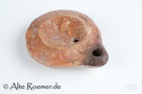 Römische Öllampe aus dem Heiligen Land mit seltenem Motiv