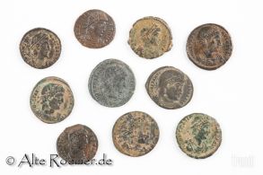 Lot von 10 römischen Münzen aus Rheinländischer Sammlung
