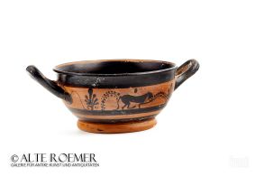 Black figure Athenian Bowl Skyphos with panthers