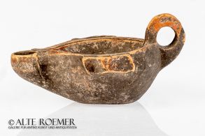 Roman oil lamp with nymph or goddess
