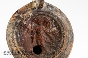 Roman oil lamp - Europa seated on bull