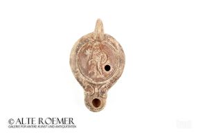 Oil lamp with Mars, piece from same workshop exhibited in Getty Museum in LA