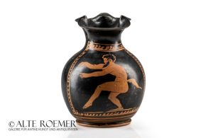 Red figure Oinochoe with rare Satyr scene
