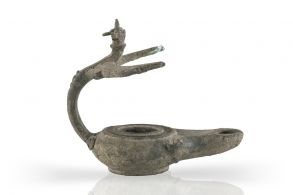 Römische Öllampe aus Bronze - ex Christie's