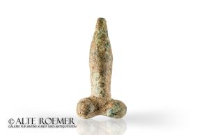 Roman bronze phallus amulet