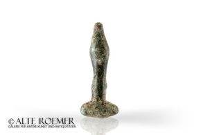 Roman bronze phallus amulet with beautiful patina