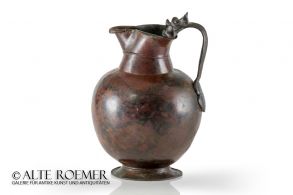 Large early Greek bronze oinochoe with beautiful patina