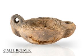 Roman oil lamp with lion