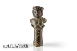 Römische Bronzestütze in Form einer Hermesbüste