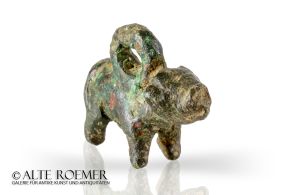 Roman bronze pendant in the shape of a wild boar