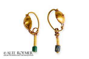 Buy Roman earrings with shield and bead
