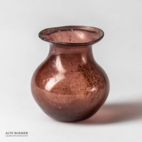 Roman aubergine-coloured glass jar