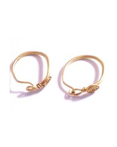 Paar römischer Ohrringe aus Gold