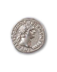 Denar des Domitian - Minerva mit Blitzbündel