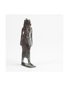 Große ägyptische Bronzefigur der Sachmet