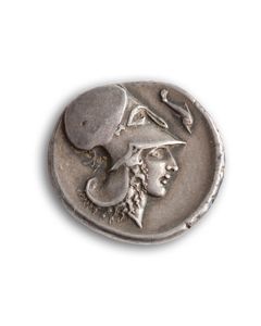 Kabinettstück - Silberstater mit Athenakopf aus einer alten Sammlung