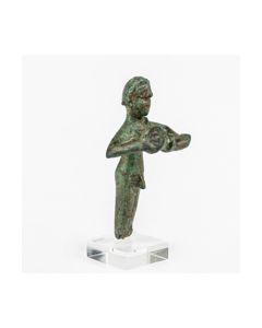 Published coptic bronze figurine of a musician