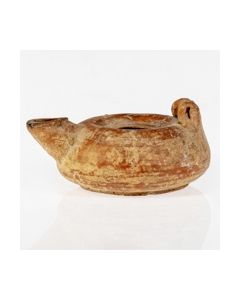 Late antique oil lamp with round body