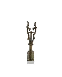 Luristan bronze standard with ibexes