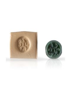 Sasanian stamp seal of green jasper