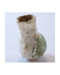 Kräftig-grünes Römisches Glasfläschchen&#044; Provinz Syria