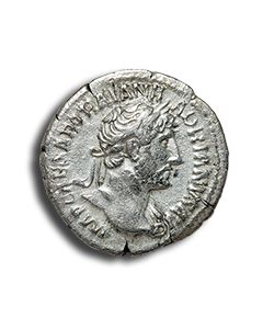 Denar des Hadrian - charakterstarkes Portrait