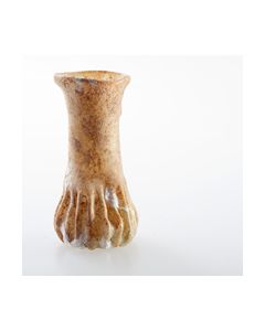 Römisches geripptes Glasfläschchen