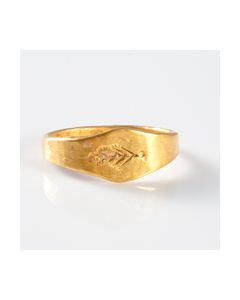 Hellenistischer Goldring mit stilisiertem Zweig