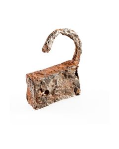 Mittelalterliches Vorhängeschloss aus Eisen