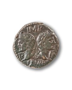 Dupondius des Augustus und Agrippa - Krokodil