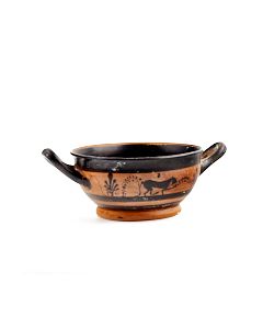 Schwarzfiguriger attischer Schalenskyphos mit Panthern