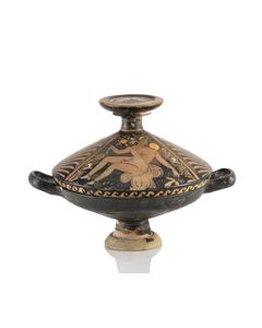 Sehr große museale rotfigurige apulische Lekanis