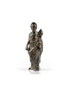 Large Roman bronze Fortuna figurine