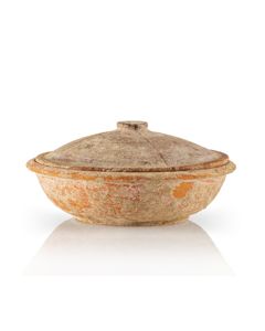 Römische Tonschale mit Deckel aus El Djem in Tunesien