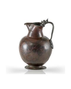 Large early Greek bronze oinochoe with beautiful patina